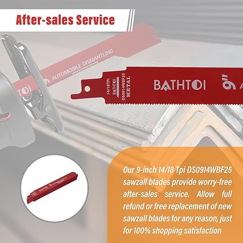 Miniatura 7 de Paquete de 25 hojas de sierra recíproca de 9 pulgadas, 1418 Tpi para corte de metal, cuchillas Sawzall de acero aleado de carburo para desmontaje de