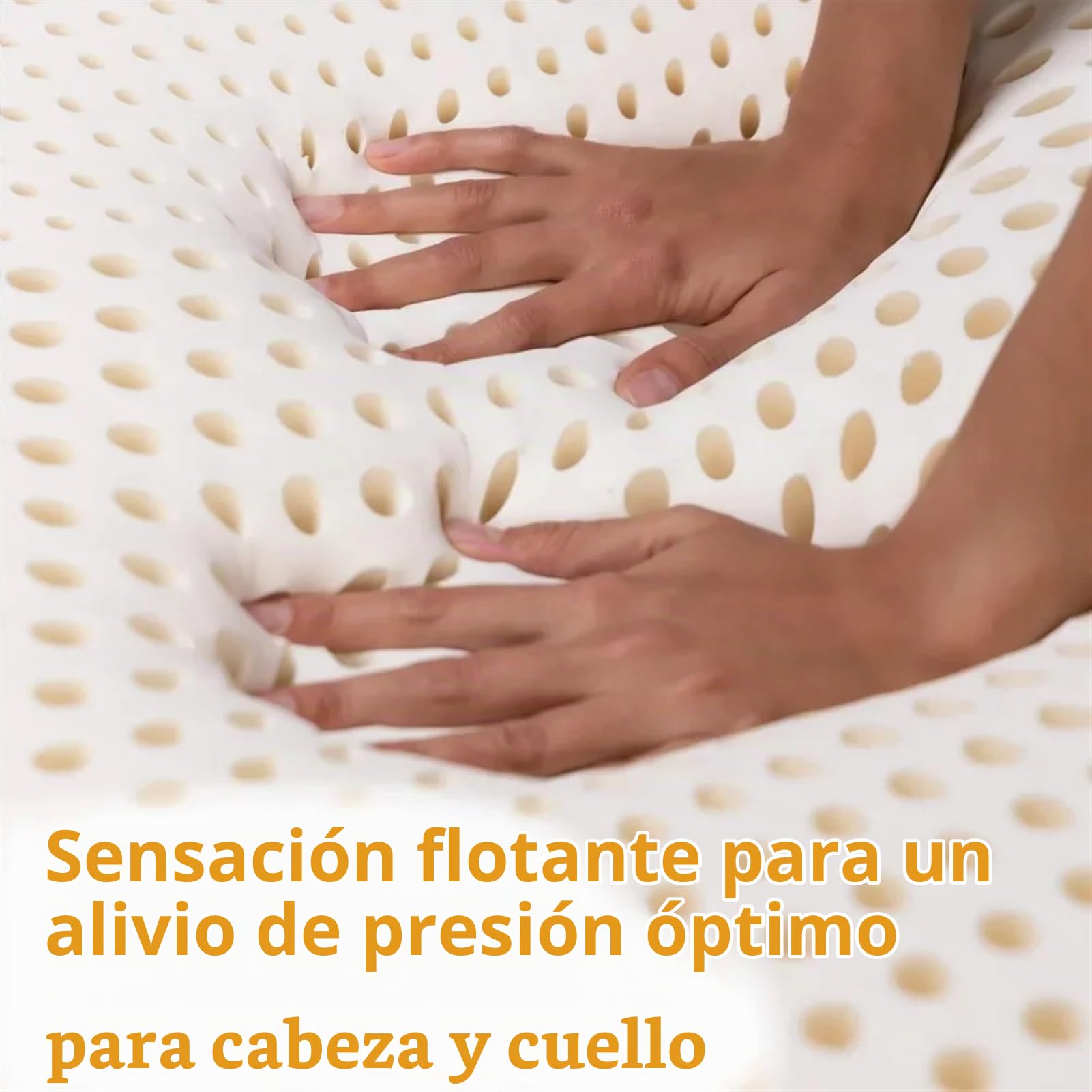 Almohada De LáTex Almohada for aliviar la presión Almohadas for dormir 99 % látex natural Almohada de cama de perfil alto for dormir Transpirable Hogar Almohada Cervical De LáTex(King High Profile)