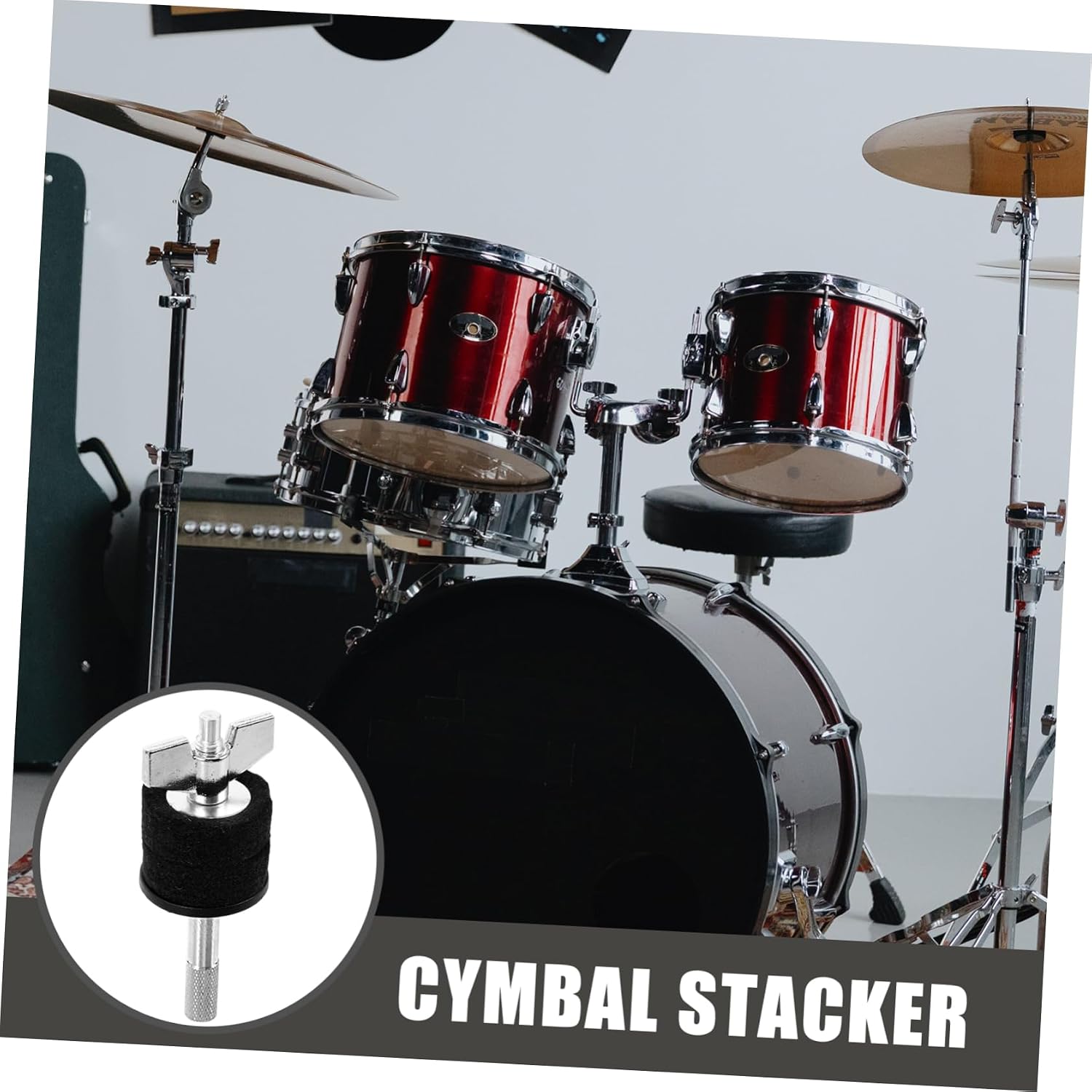 SHOWERORO Metal Cymbals Stacker for Drum Kit Cymbal Holder Mount for Hihat Stand Versatile Drum Accessories Compatible Stands Metal Construction