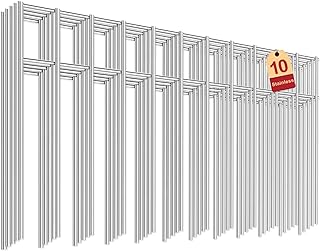 Animal Barrier Fence 10Pack, 24x15in Underground Protect Panels for Garden Deck Bottom Fencing and Outdoor Plant Bed Border Lawns - Stainless Design