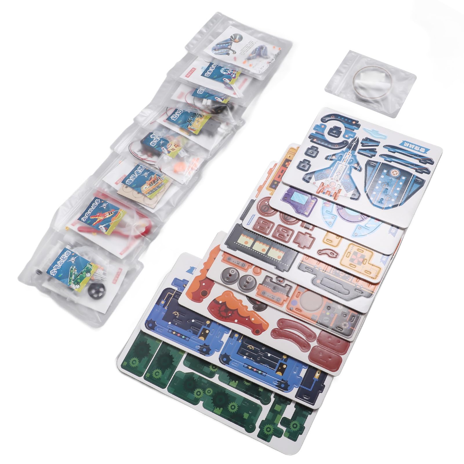 Kit STEAM Giocattolo da Costruzione Educativo Progetti Fai da Te per Bambini 8 unità Affidabile Materiale in Legno EVA