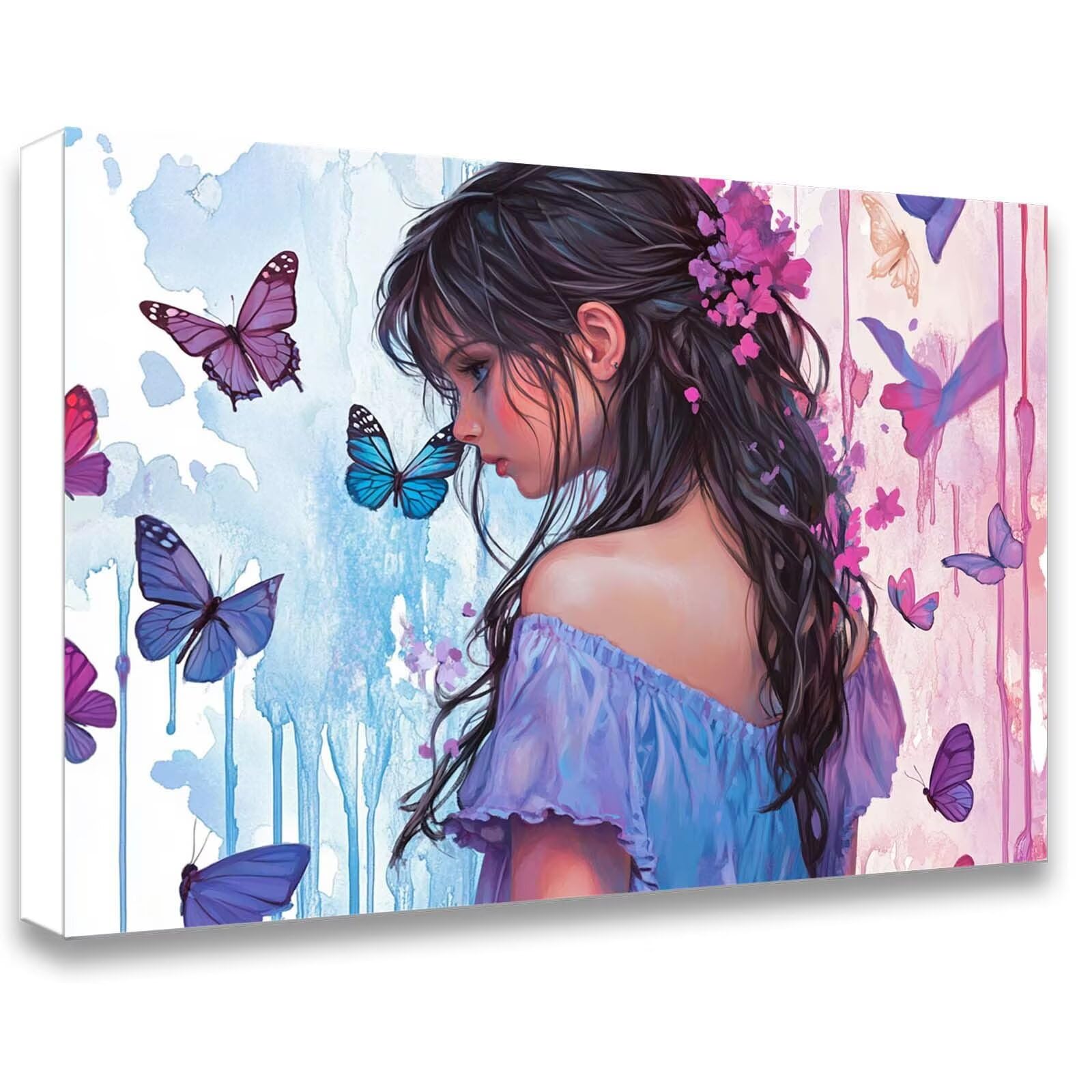 Papillon Peinture Numero Adulte, Avec Pinceau and Acrylique 60x80cm j0-657