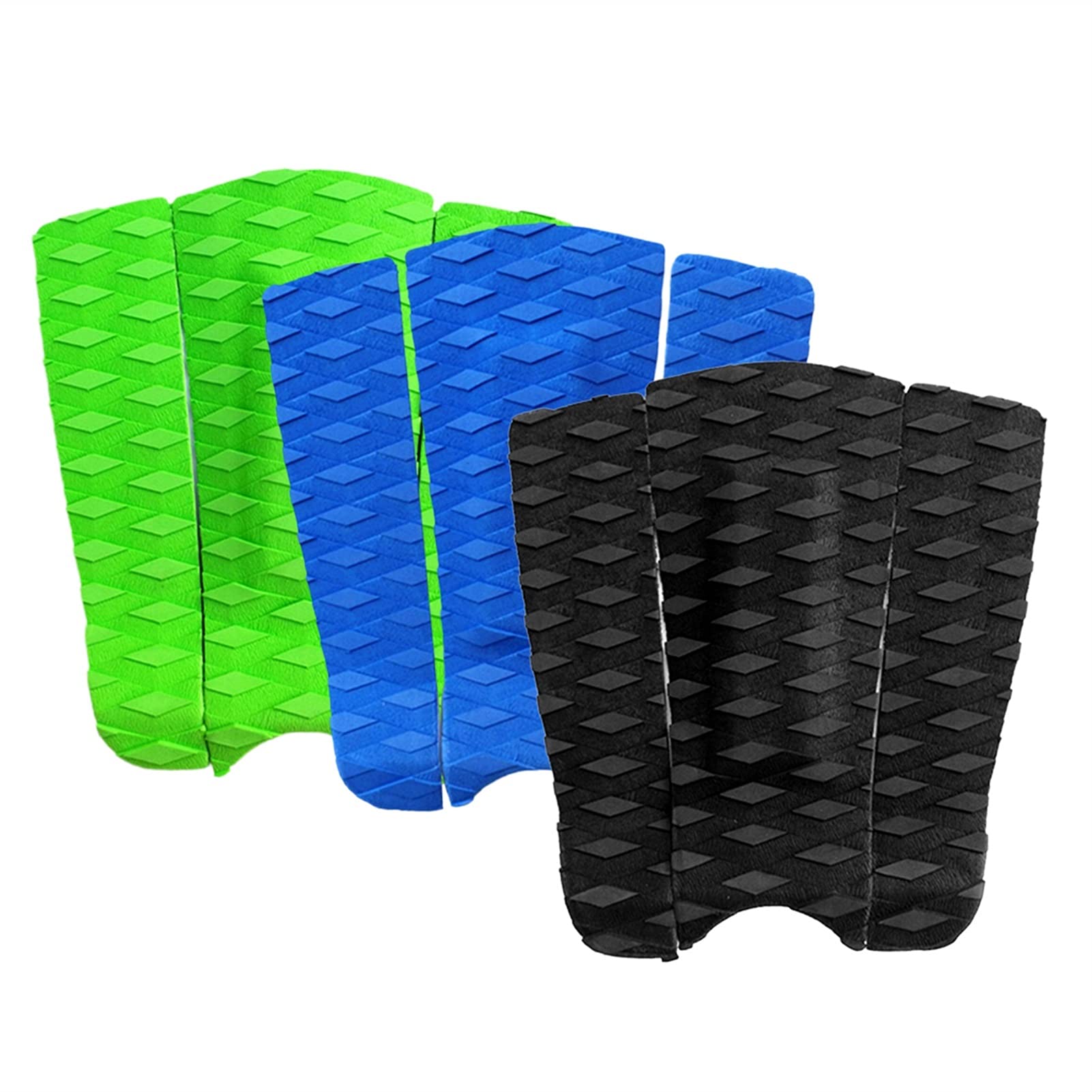 3 unids Premium EVA Anti-Skid Surfing Pad Pad Pad Pad Mazo de la Cubierta Grip para la Tabla de Surf Kiteboard Paddleboard Surfing Accesorios (Color : Black)