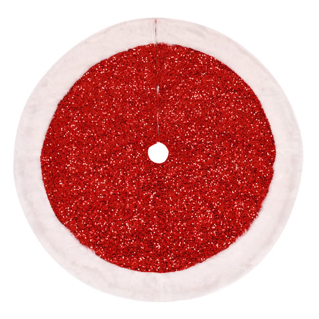 Color Sequins Plush Christmas Tree Skirt Christmas Decorations Tree Apron Merry Ornament Carpet
