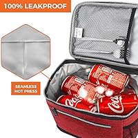 Vista 6 de opux Lonchera térmica para hombres y mujeres, bolsa de almuerzo para el trabajo y la escuela, a prueba de fugas, suave bolsa de almuerzo