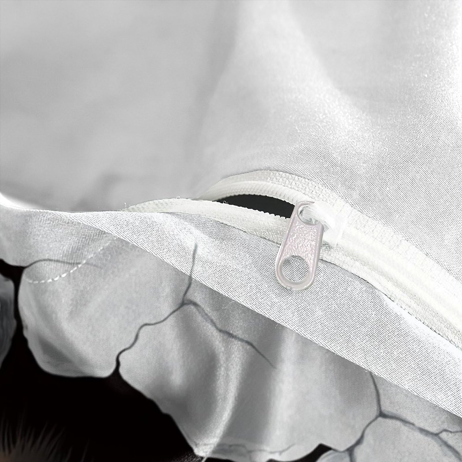 Gattino carino che sbircia 3D Stampa Coperta Letto 3pz Microfibra Antimacchia Fumetto digitale Coperteletto 2 federe Resistente Sbiadimento Adulti Coppie Super king（260x220cm）
