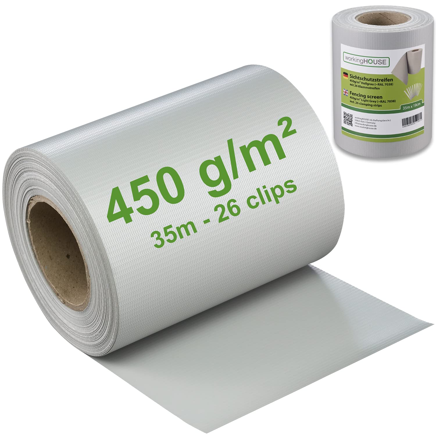 Buy workingHOUSE PVC Privacy Screening for Double Bar Fences Garden