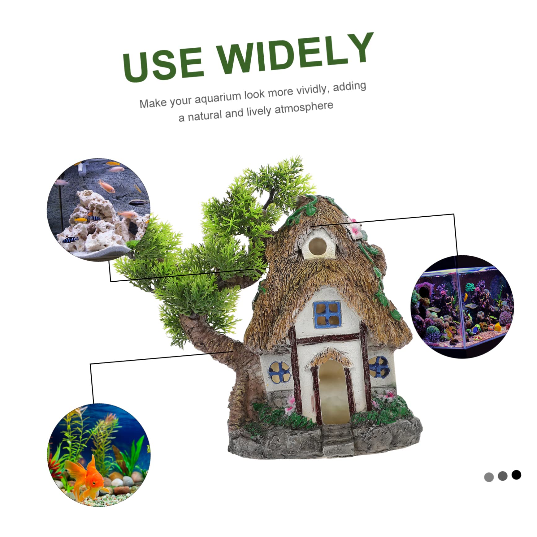 Housoutil Casa del Árbol para Acuario Decoración Creativa Vista De Pecera Adorno para Pecera