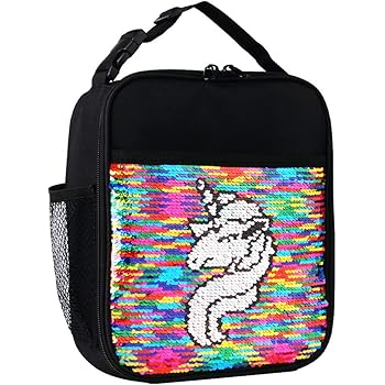 glitter unicorn lunch bag