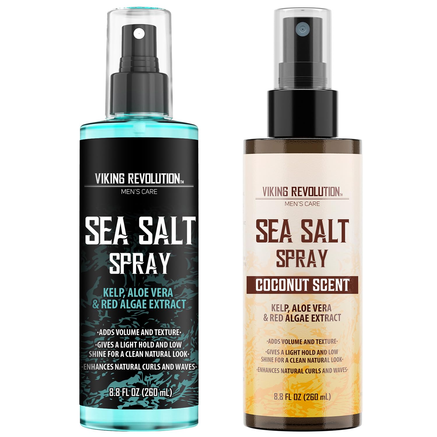 Viking Revolution Sea Salt Spray for Hair Men - Hair Texturizing Spray with Kelp Aloe Vera and Red