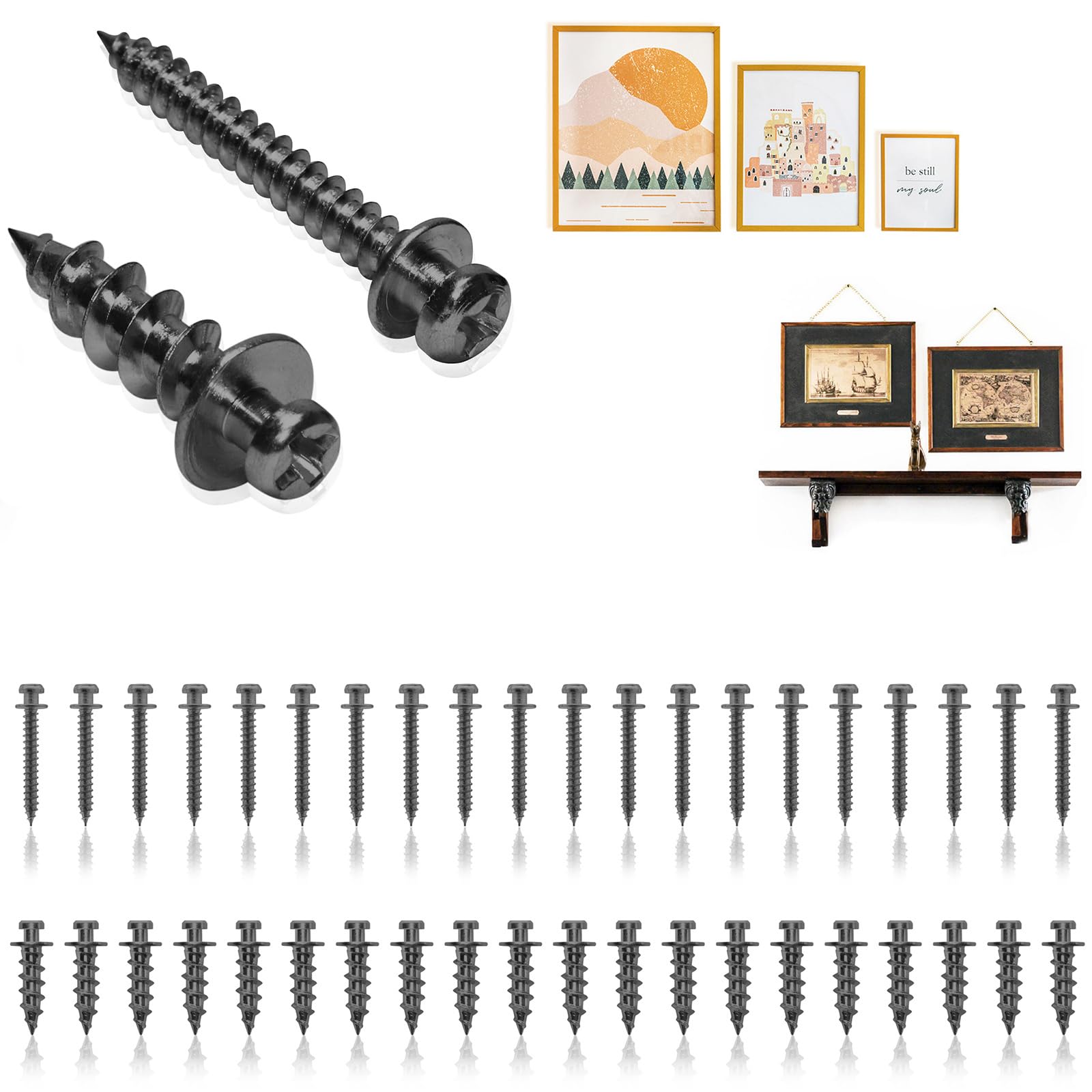 laffeya Bear Claw Picture Hanging Screws, for Picture Frames & Clock & Mirror with frame & Various Wall Decor