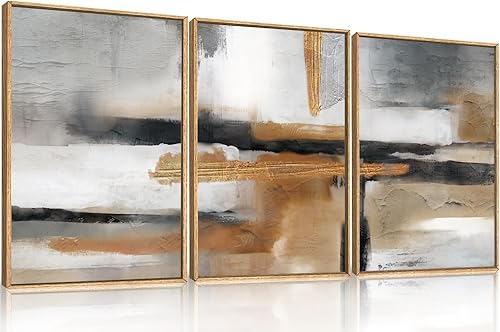 Miniatura 51 de Juego de Arte de Pared de Lienzo Enmarcado de Montaña del Bosque, Pintura de Pared de Cresta Abstracta, Decoración de Pared de Paisaje de Puesta de