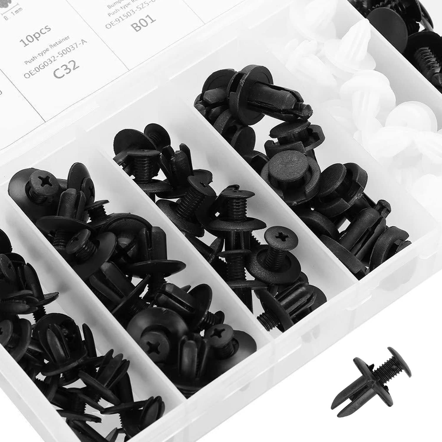 KFZ Spreiznieten Sortiment Auto Befestigung Clips 100 Stück