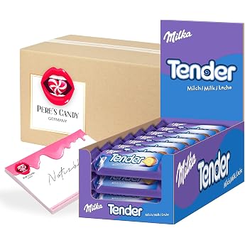 Pere's Candy Bundle for Tender Milk 21 x 37g Sponge Roll with Milk Cream Filling 777g + Pere's Candy Notepad DIN A7 25 Sheets