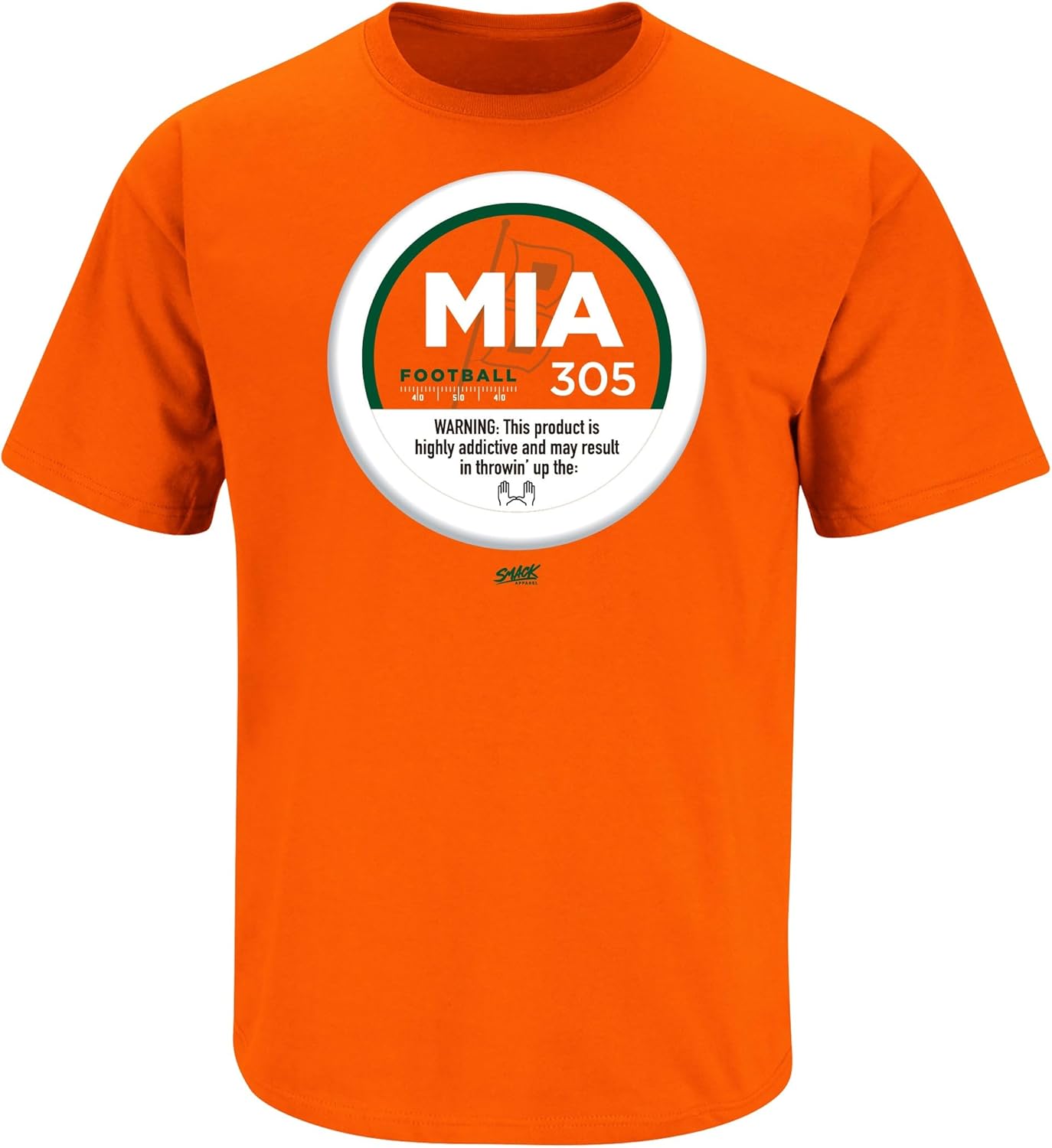 Smack Apparel Miami Football - Highly Addictive T-Shirt for Miami College Fans (SM-5XL)