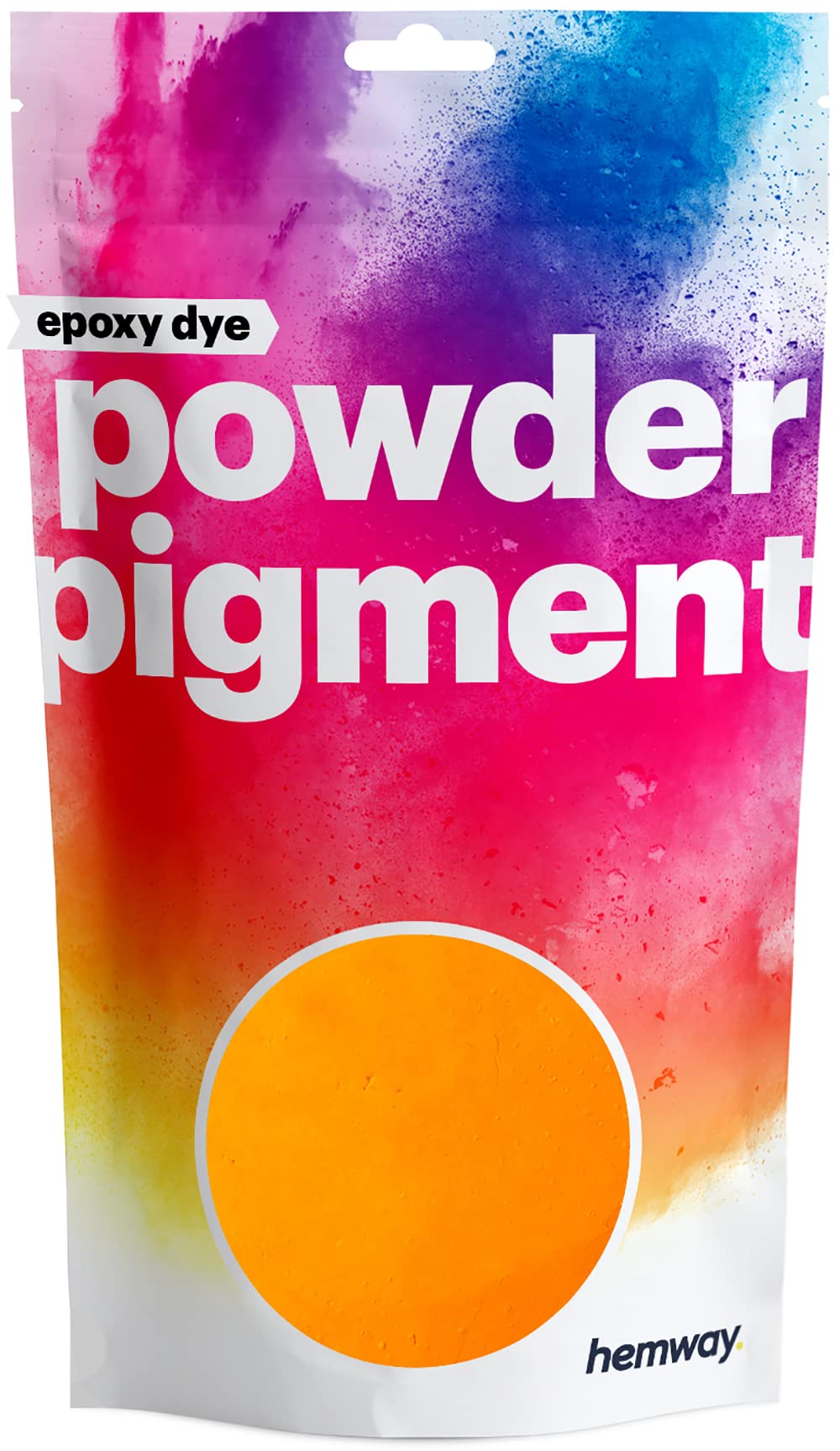 Hemway Epoxy Dye Pigment Powder Colour Ultra-Sparkle Dye Metallic Pigments for Epoxy Resin Polyurethane - UV Fluorescent Neon Tangerine Orange - 100g / 3.5oz