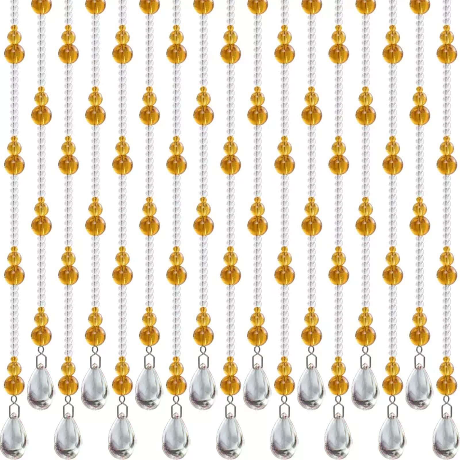 Rideaux de perles pour portes pour séparer sans cloisonner or