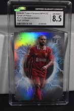 MOHAMED SALAH 2024-25 Topps Chrome UEFA Club Championship Circle of Power #CP-10 HIGH VOLTAGE PARALLEL Soccer Card CGC Graded NM-Mint+ 8.5 Egypt Liverpool FC