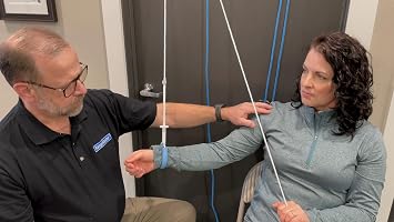 RangeMaster PullEasy Shoulder Pulley with Patient Guide Physical Therapy Pulley Aids with Shoulder Surgery Recovery Grip-Free Hold Metal Bracket