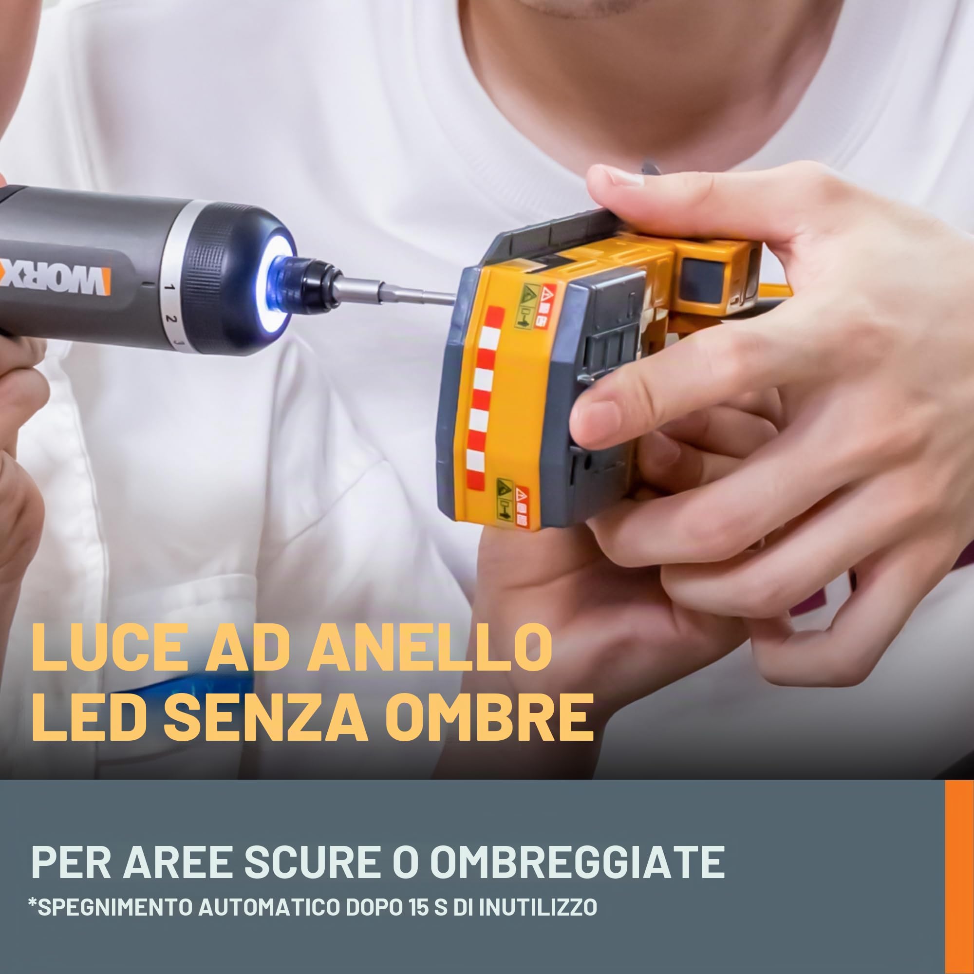WORX Kit di accessori WX242L con cacciavite al litio da 4 V, 30 pezzi