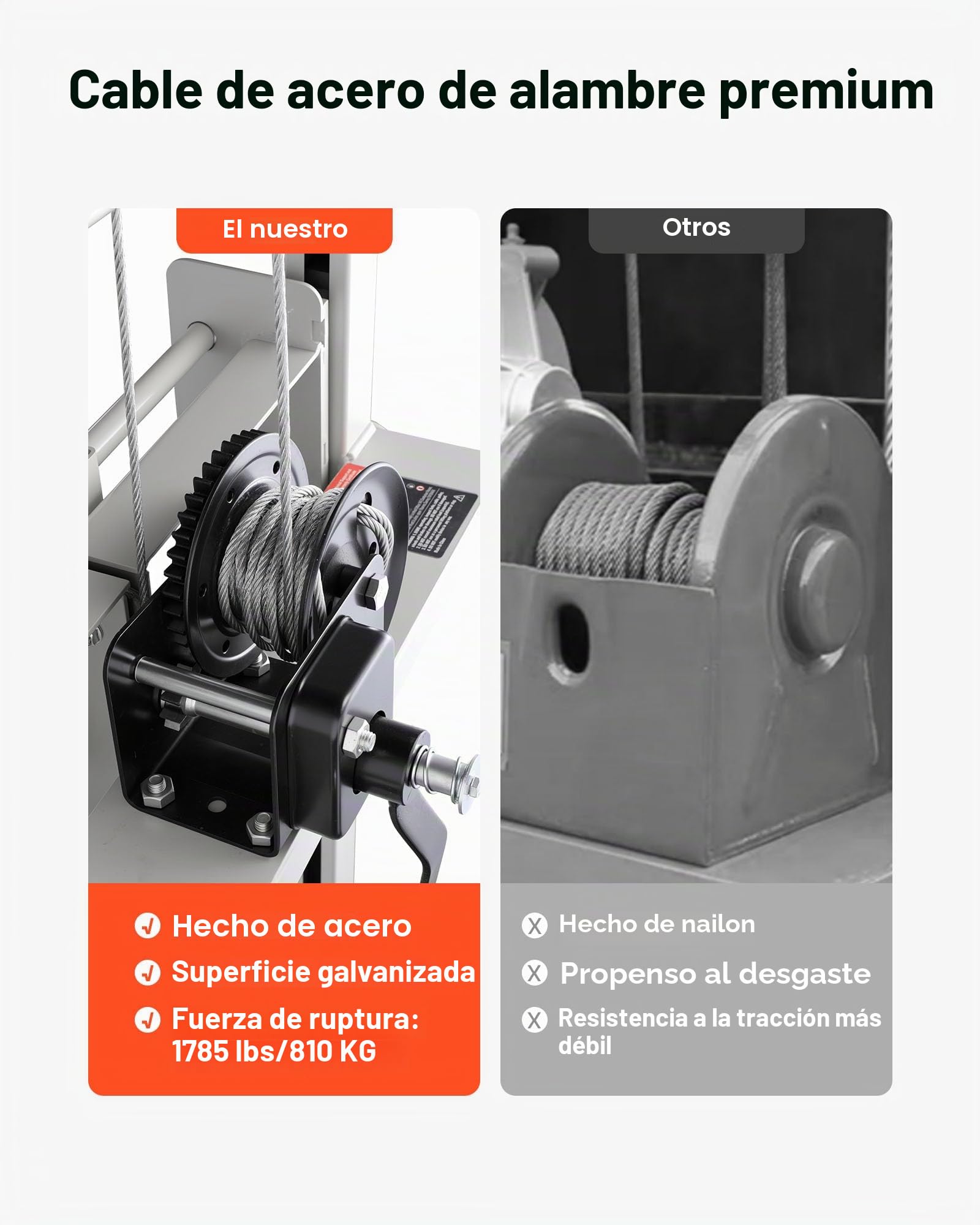 VEVOR Apilador con Cabrestante Manual de Elevación de Materiales con Ruedas Giratorias y Horquilla Ajustable, Plataforma para Transpaletas Capacidad de 249,93 kg, Altura de Elevación Máxima de 1780mm