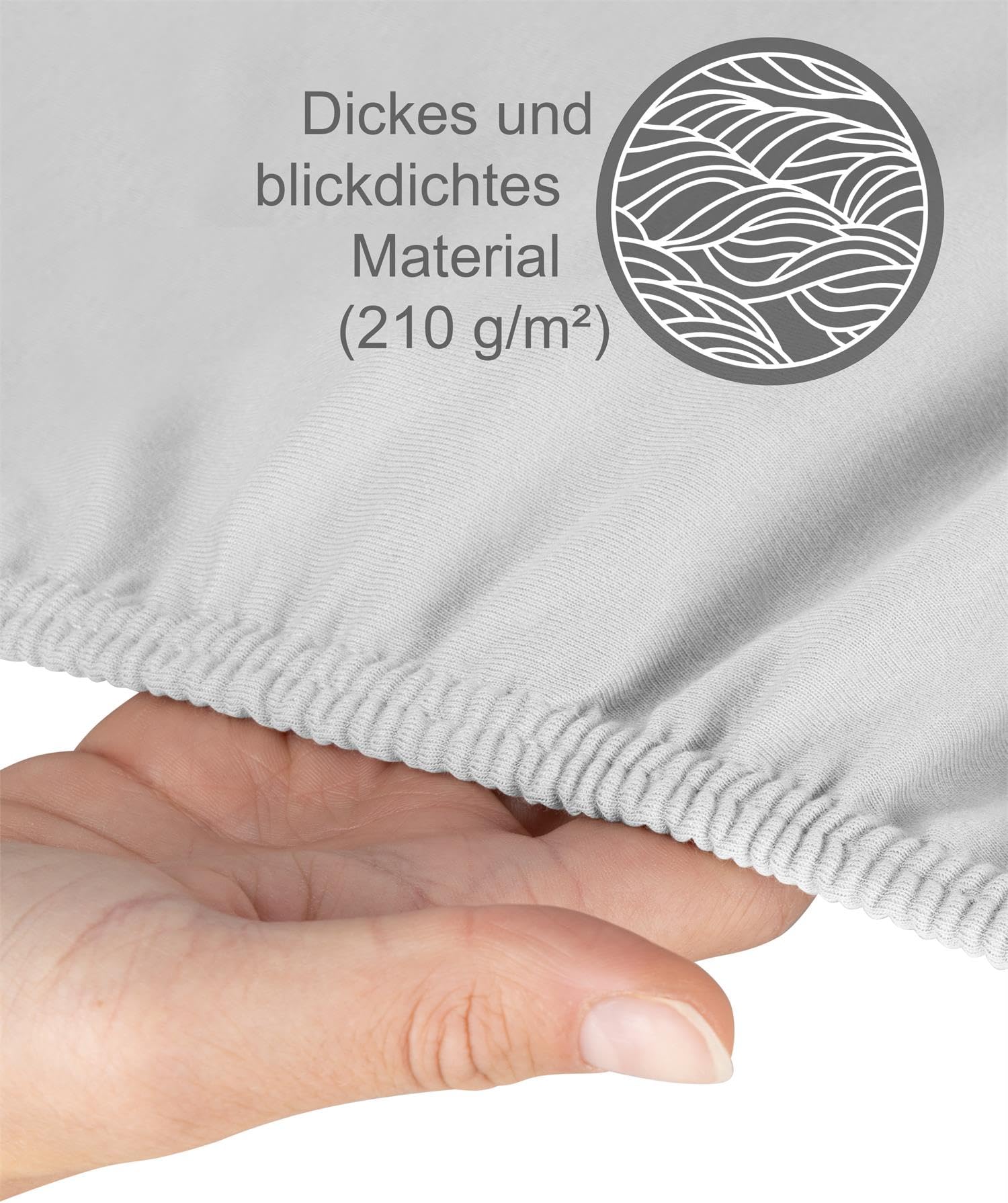 Bambus Spannbettlaken 4 Jahreszeiten| weiches Spannbetttuch 210 g/m² Oeko-Tex aus atmungsaktivem Material Temperaturregulierend Weiß 180-200 cm x 200 cm x 30 cm