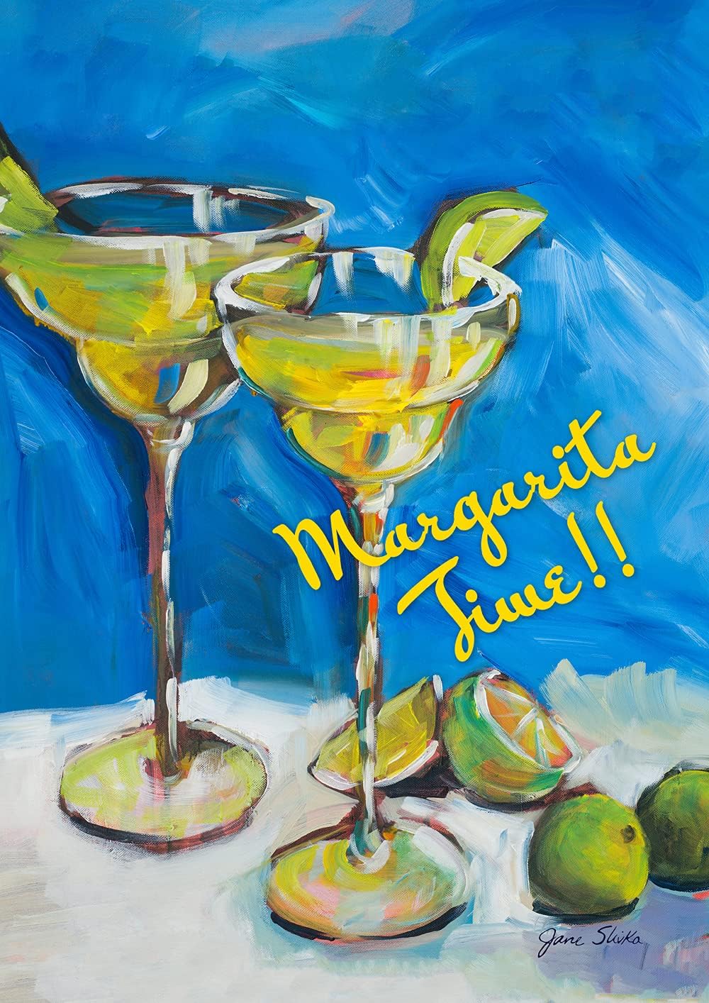 Toland Home Garden 119584 Margarita Time party Flag 12x18 Inch Double Sided party Garden Flag for Outdoor House Drinking Flag Yard Decoration