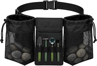 SOUJOY Rock Collecting Waist Bag, Foraging Pack with 2 Mesh Picking Pouch, 1 Tool Bag and Adjustable Belt, Lightweight Sturdy Hounding Equipment for Outdoor Foraging, Beachcombing, Mushroom Hunting