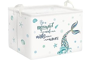 Clastyle Mermaid Storage Basket for Girls