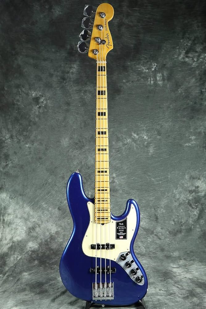 ベース Fender Jazz Bass USA Fender American Ultra Jazz Bass - Maple, Cobra Blue : Amazon