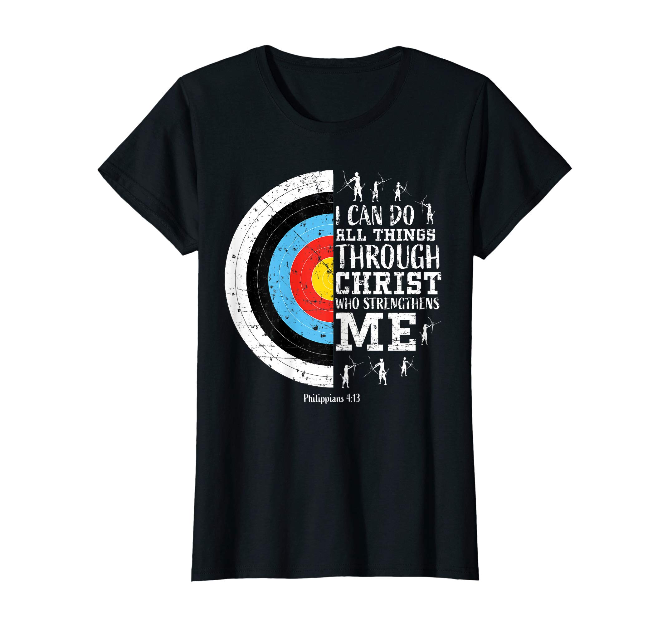 Archery Philippians 4:13 Christian Bible Verse Faith Graphic T-Shirt