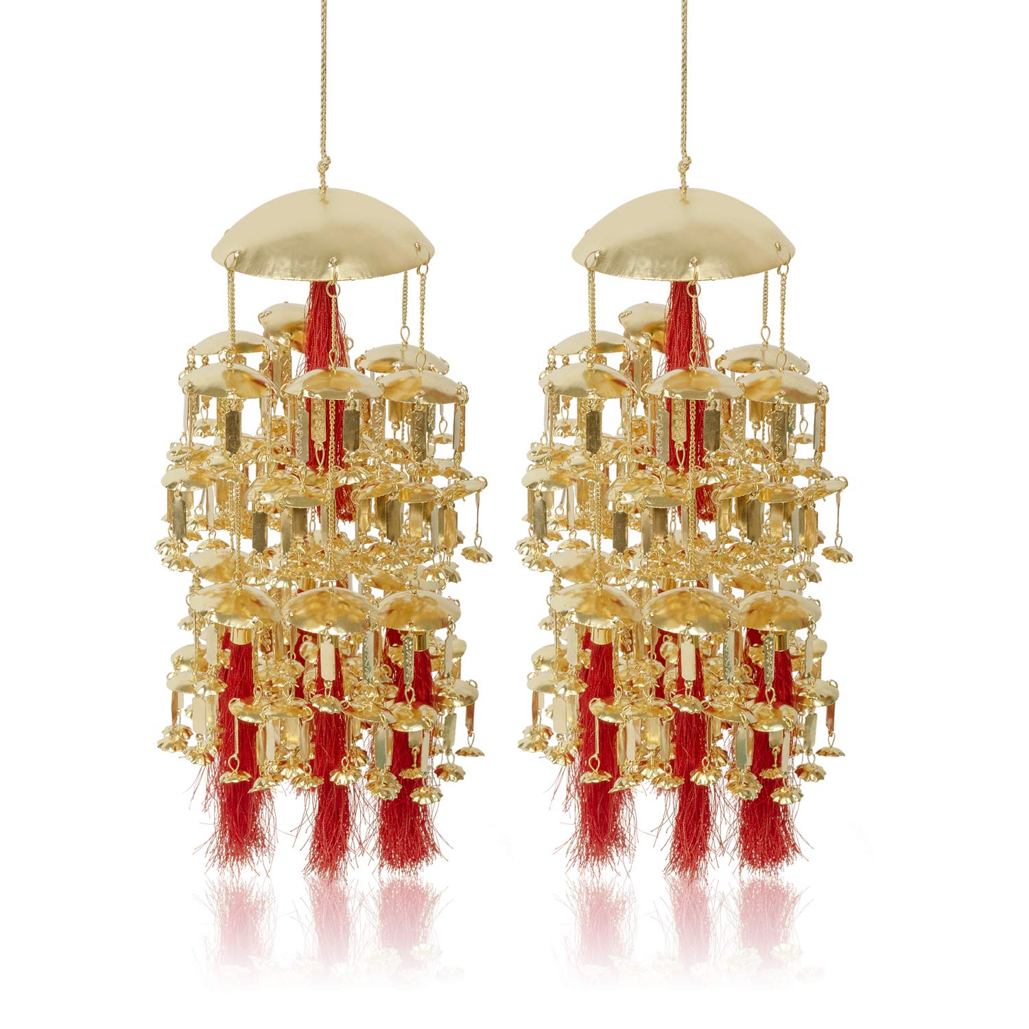 CHOTTEY LAL AND SONS Beautiful Punjabi Bridal Kaleera With Tassels Traditional kaliras for Bride & Women Hand Hanging Kalera (Golden & Red) (B08PSSH6TX) Amazon Price History, Amazon Price Tracker