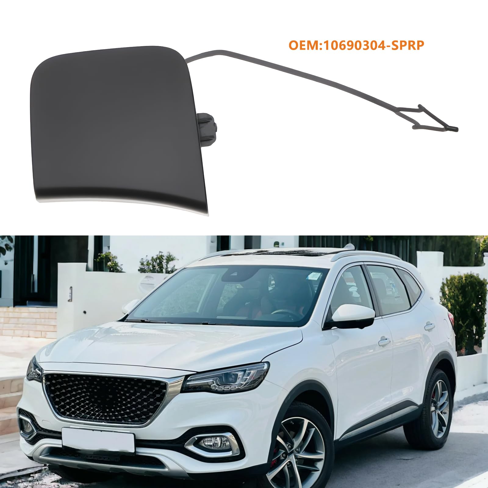 Cubierta del Gancho de Remolque del Parachoques Delantero 10690304-SPRP Compatible con MG ZS 2020-2023 — view 4