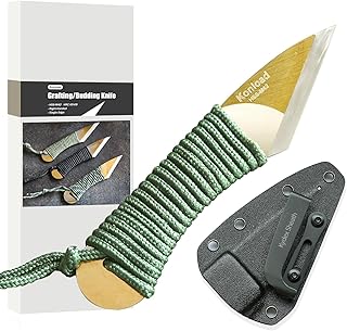 Grafting Knife for Fruit Tree Kiridashi Knife-HSS M42-HRC66-69 Singe Bevel Grafting Knives for Budding Bonsai-Garden Tools