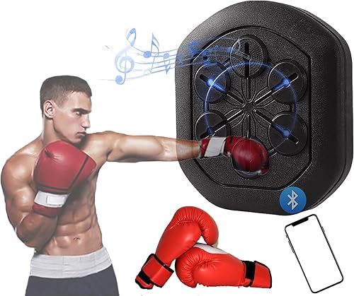 GYHZKA Máquina de boxeo montada en la pared para interiores, máquina de boxeo de música, blanco de pared electrónico de boxeo de música inteligente,