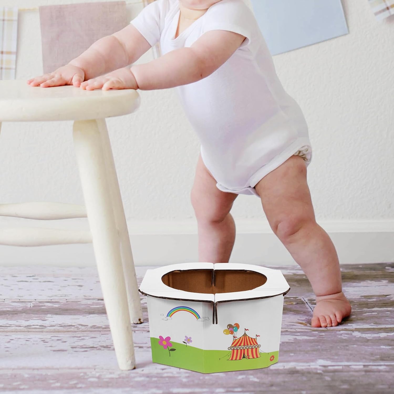 Portable Folding Potty Seat with Safe Thick Paper for Travel and Outdoor Use Foldable Portable Toilet for Lightweight Travel Toilet for Car and Camping Includes