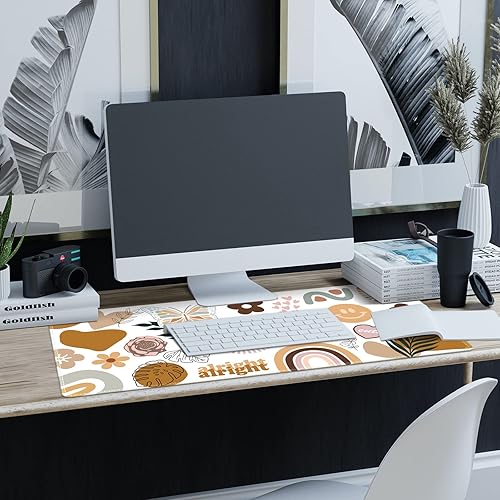 Miniatura 7 de iCasso - Alfombrilla para escritorio, alfombrilla grande para mouse para jugar, alfombrilla XXL con base de goma estable con bordes cosidos,