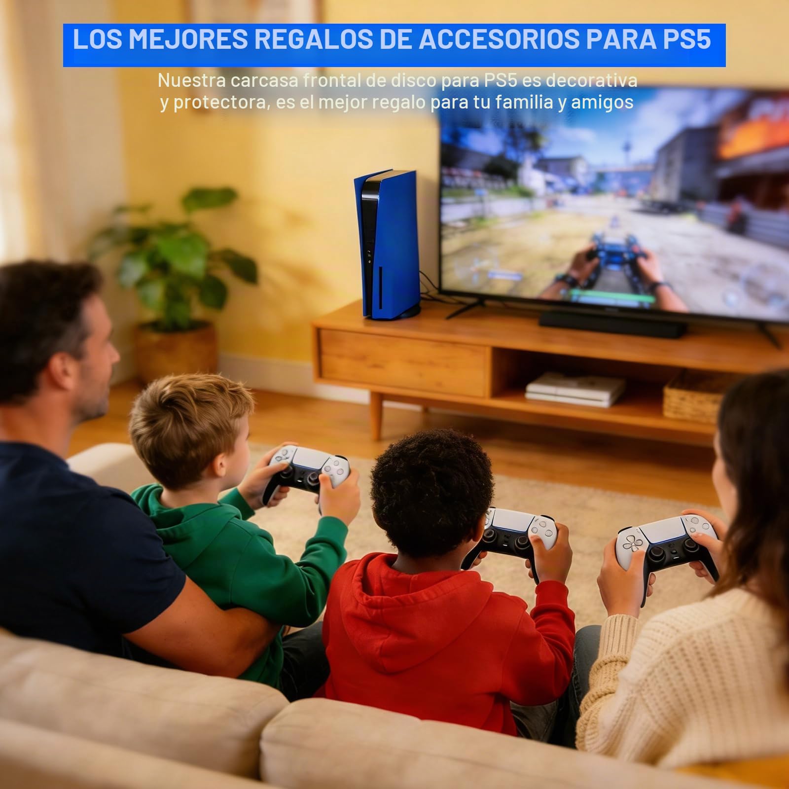 ArVin - Carcasa para consola PS5, placa de repuesto para PS5, antiarañazos, a prueba de polvo, accesorios para juegos de profesión para Sony Playstation 5 Console Disc Edition (azul)