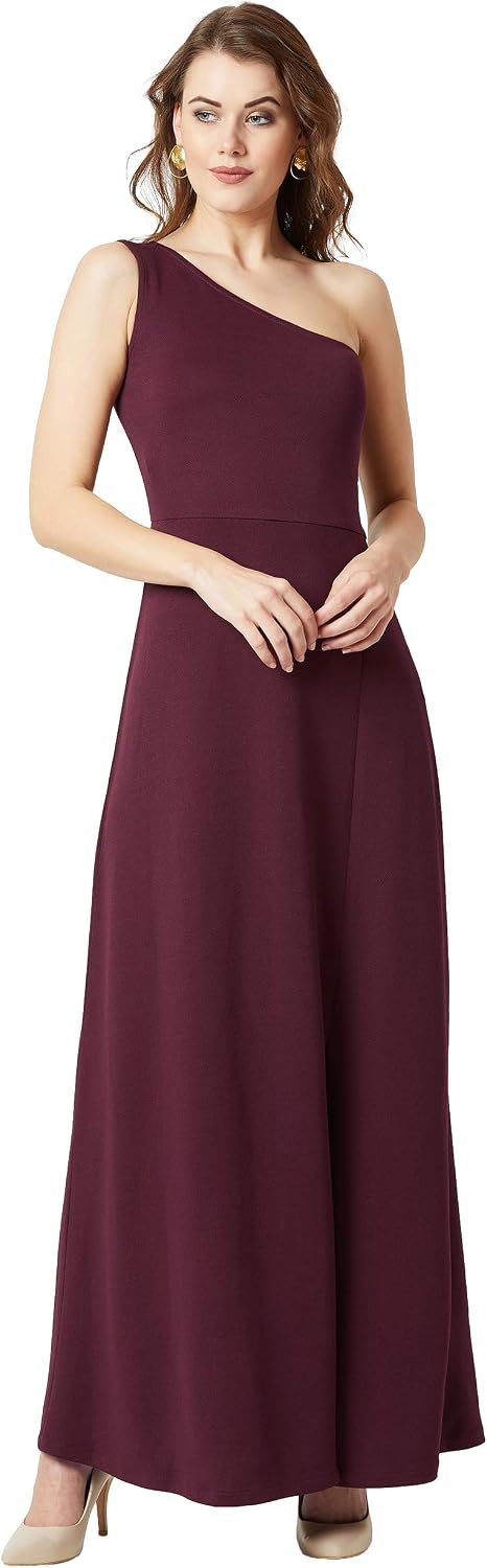 Miss Olive Women's Crepe A-Line Maxi Dress