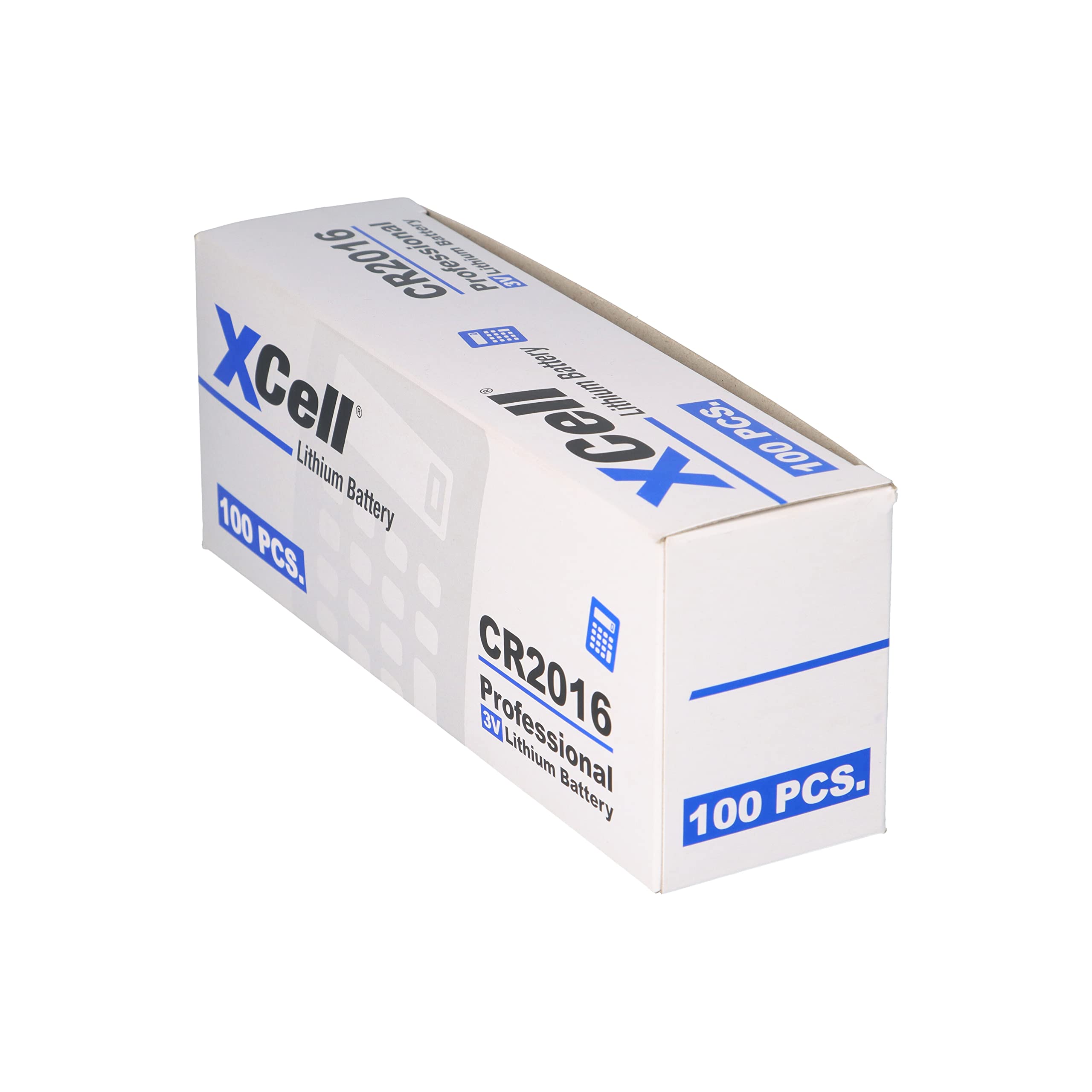 Lot de 100 piles bouton au lithium CR2016 3 V / 90 mAh (20 x 5) - Haute performance - Pour les applications professionnelles
