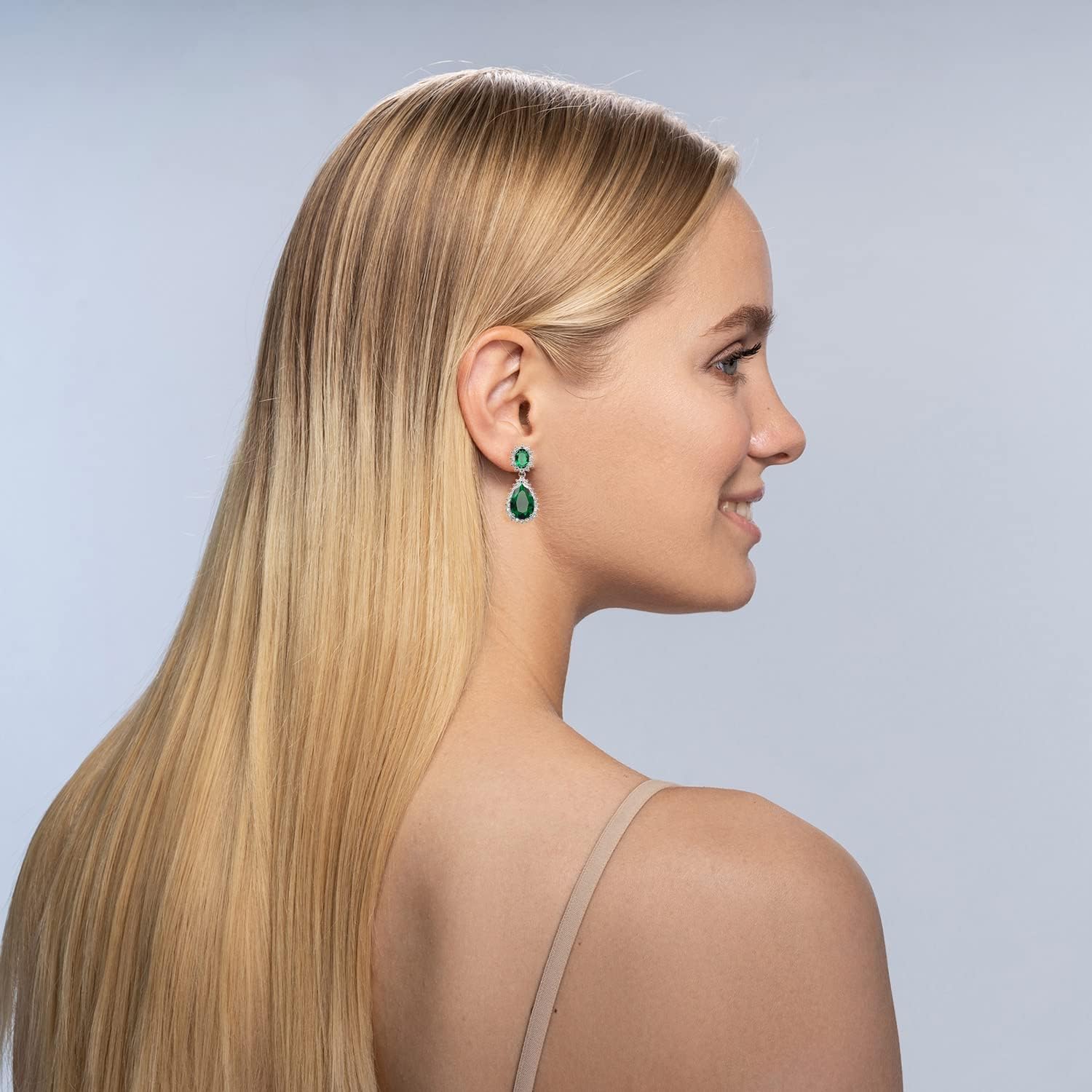 Lavencious Teardrop Dangle Necklace & Earring Sets for Women Trendy AAA Cubic Zirconia for Women - Image 3