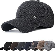 Baseball Cap Winter Man with Foldable Earmuffs Winter Hat Man with Foldable Earmuffs Unisex Caps Warm Outdoor Head Circumference 56-60cm