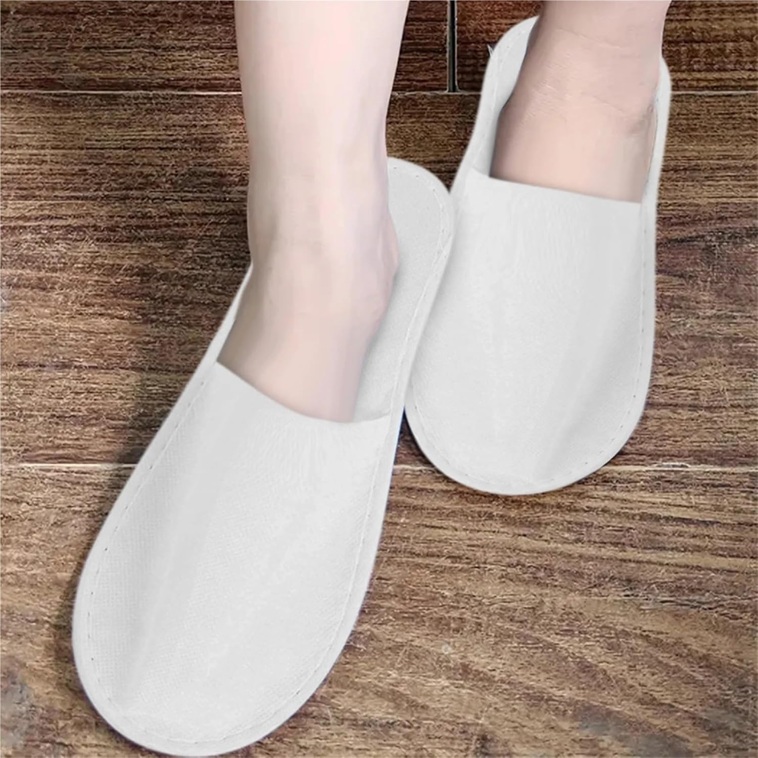 Disposable Slippers for Guests 50 pairs of White Non Woven Disposable Slippers Travel FOR Home Hotel