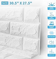 Vista 2 de Art3d - Juego de 20 azulejos de pared en 3D para decoración de pared interior, despegar y pegar, papel pintado de ladrillo de espuma y autoadhesivo