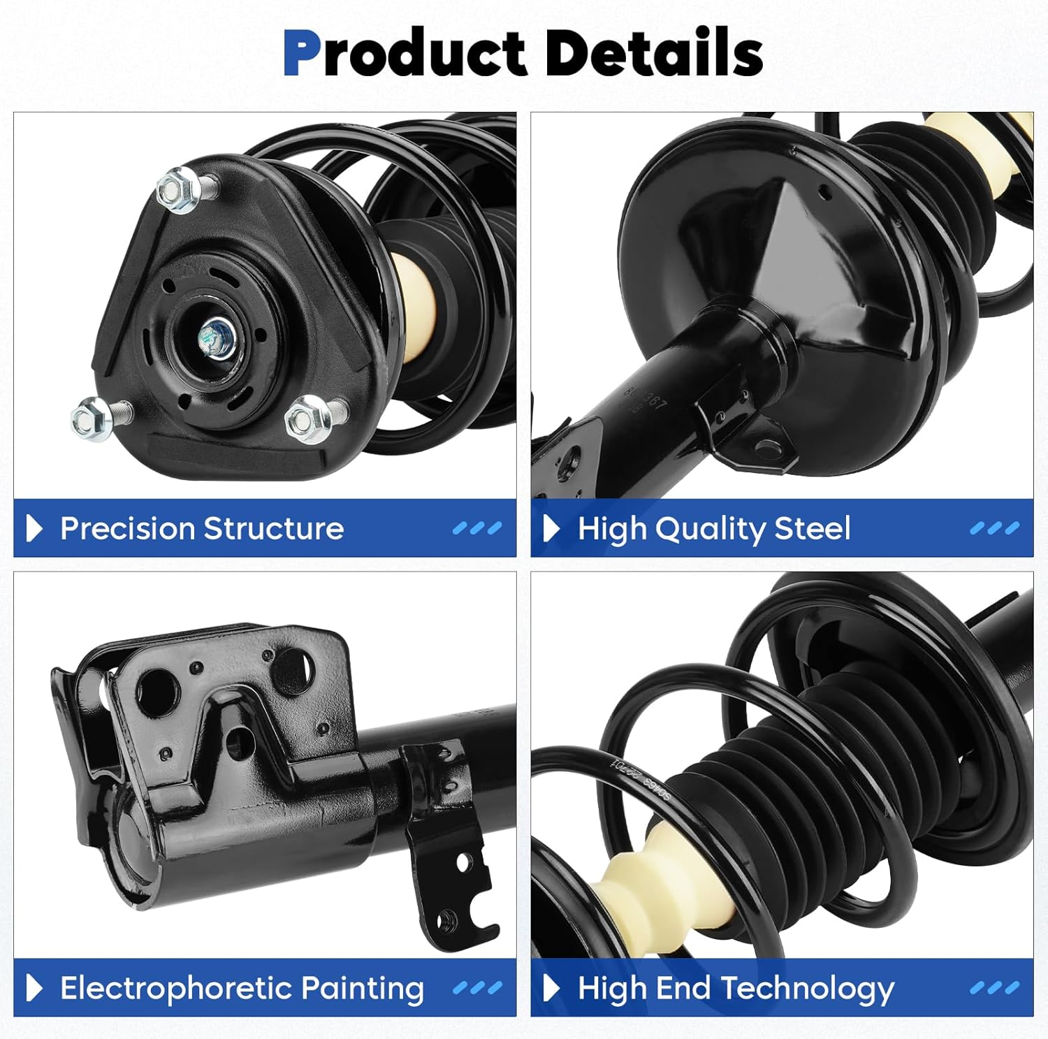 front struts assembly shock absorber & sway bars end links fit for 2009-2012 toyota corolla only 1.8l, for matrix 1.8l only 2011-2013, replace for 832598 k90433 (4pcs?