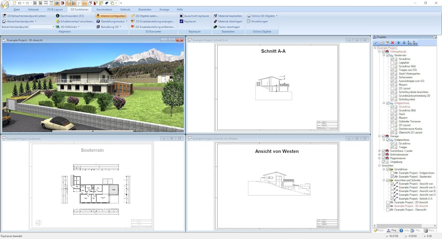 3D CAD 14 Architecture 2D / 3D Architektur für Hausplaner, Grundrisse, Wohnungen für Windows 11, 10, 8., 7