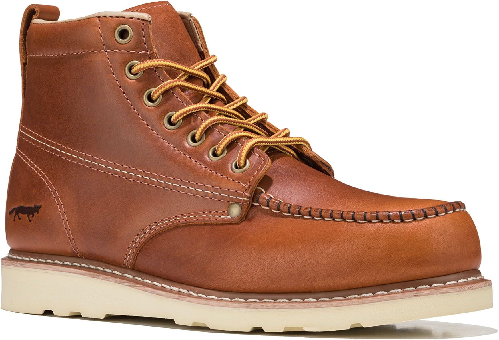 Work Boots 6" Men's Moc Toe Wedge Comfortable Boot for Construction