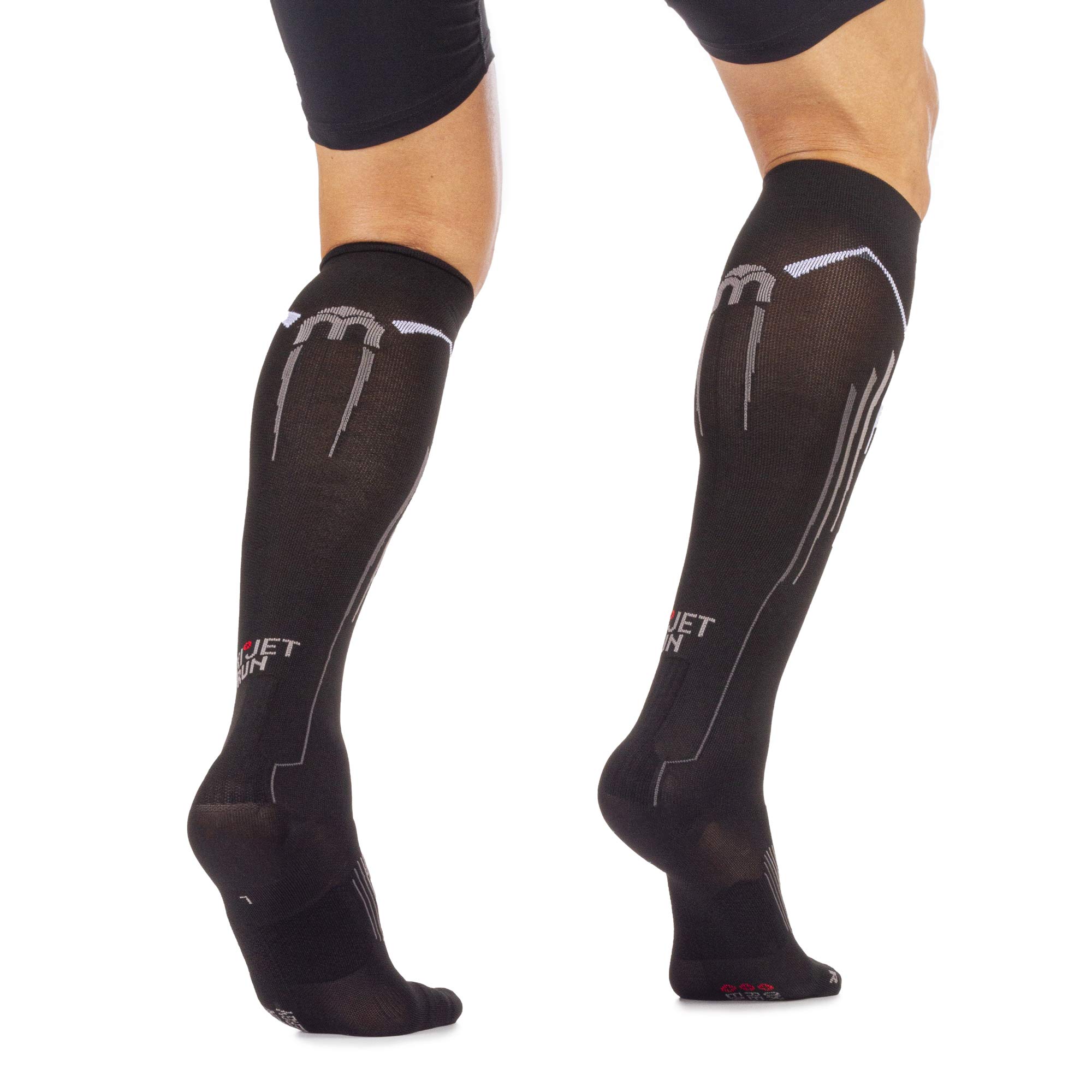 MICO CHAUSETTESS de Course À PIED Longue, en Nylon + Fibre LYCRA, COMPRESSION OXI-JET (+ oxygène + récupération + énergie) 100% Fabriquée en Italie, Pour Homme et Femme