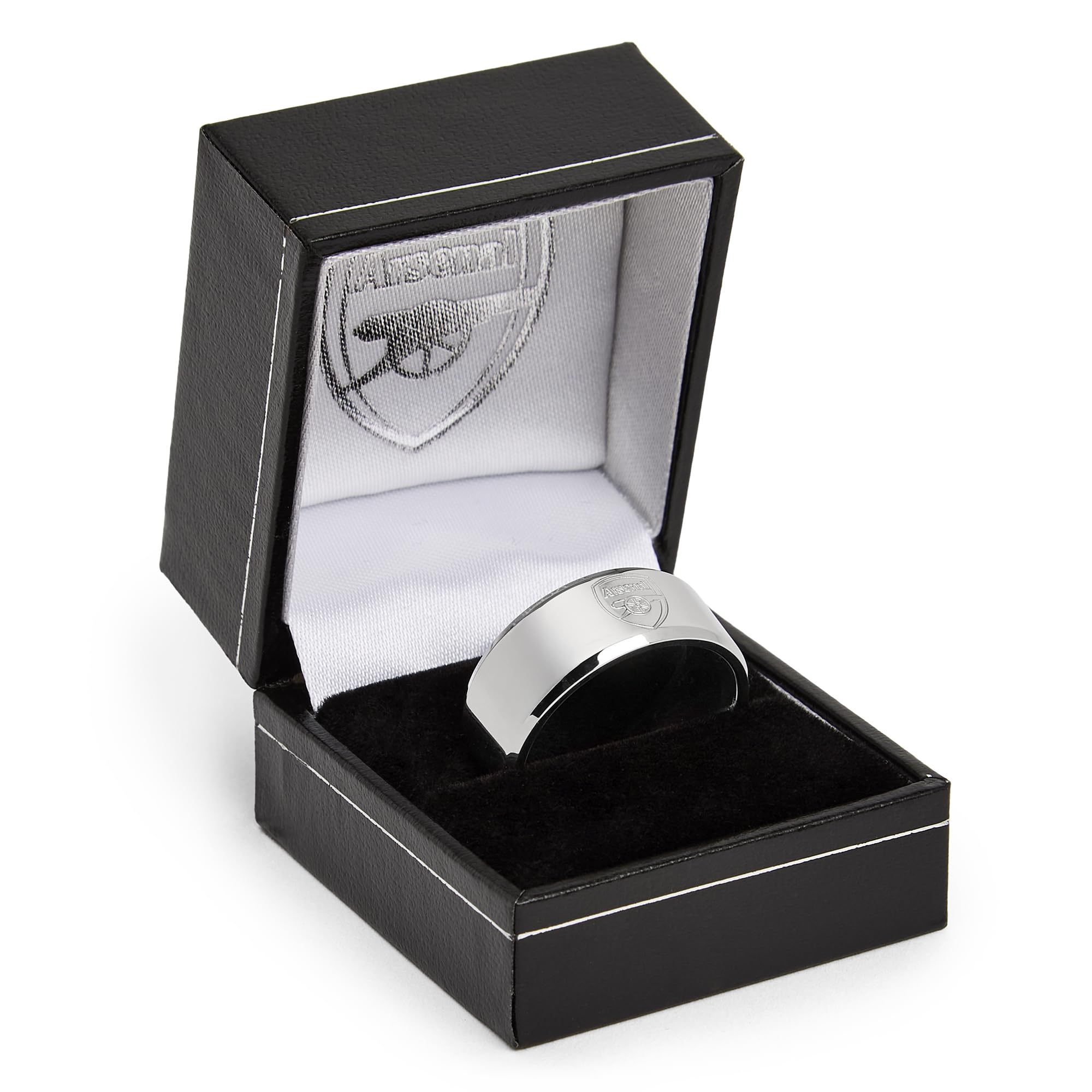 Official Licensed Stainless Steel Crest Band Ring - Mens/Unisex Football Fan Gift