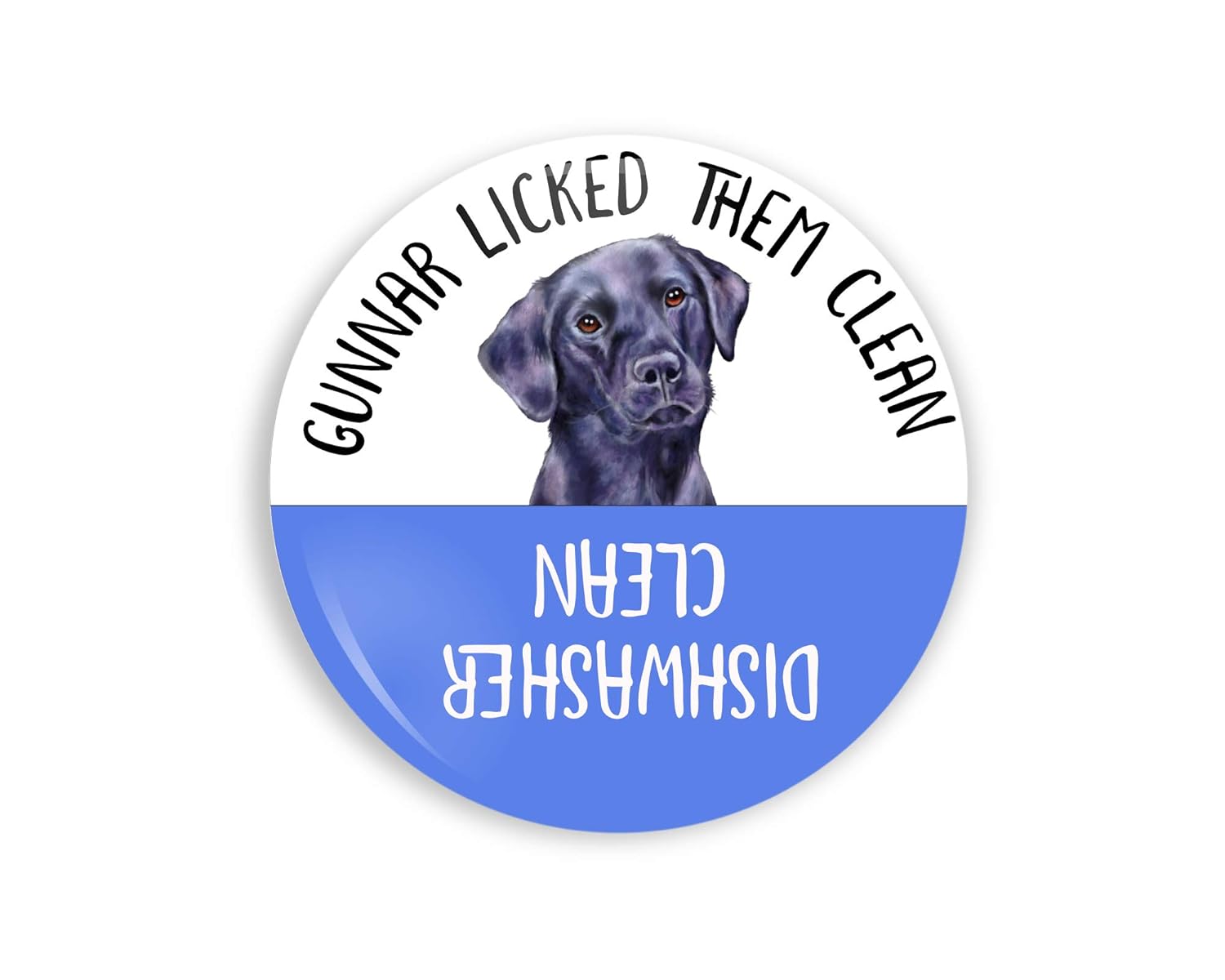 Black Lab Labrador Personalized Dishes Clean Dog Licked